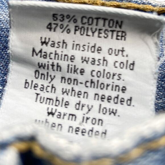 Girls 4 Slim Wide Leg Jeans Ripped Knees Distressed - Picture 9 of 9